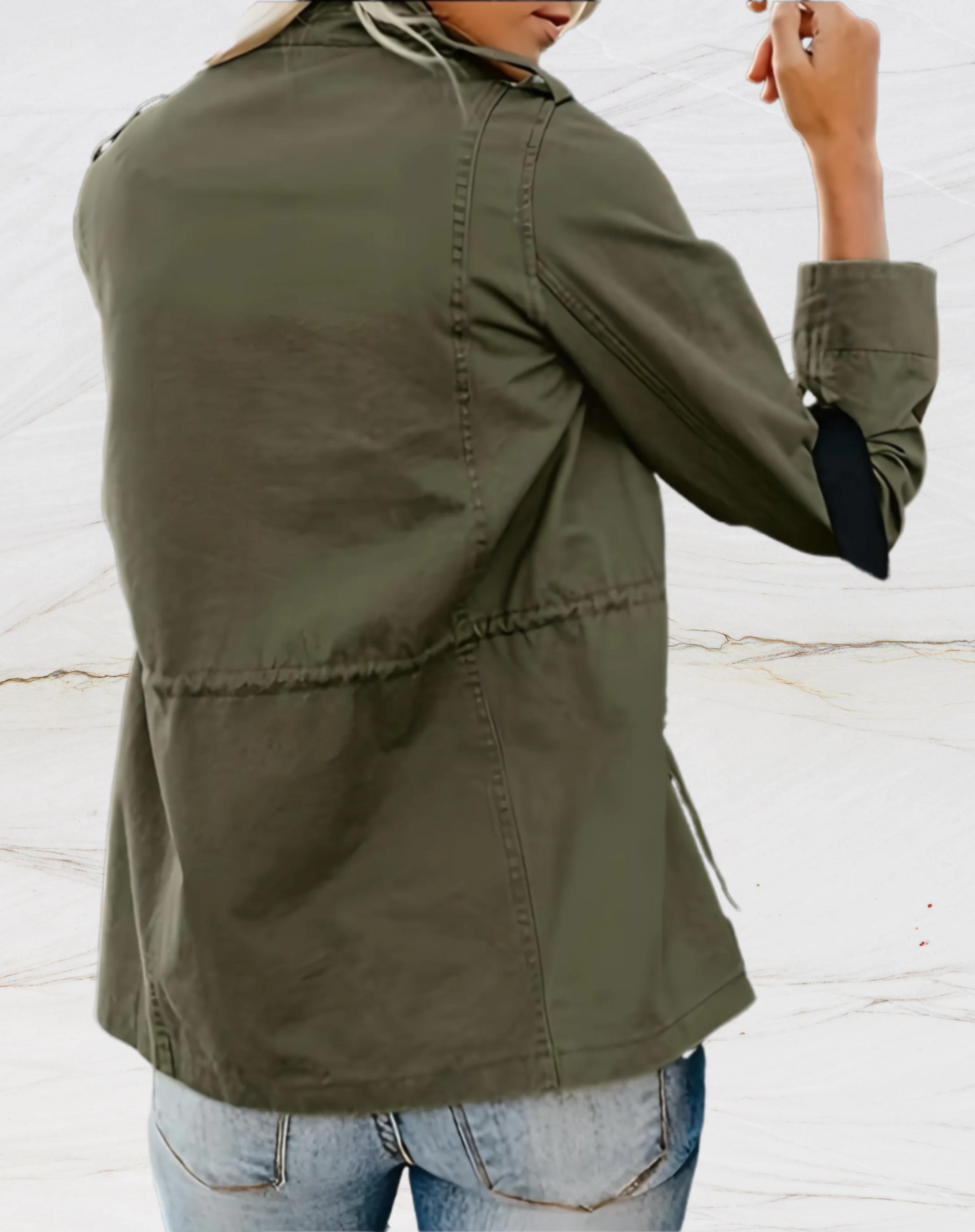Damen Lässige Übergangsjacke | mit Taschen - Image 2