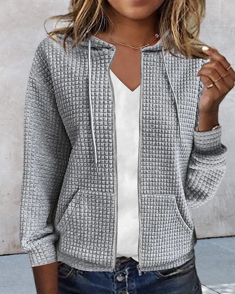 Damen lässiger Hoodie | Reißverschluss - Image 5