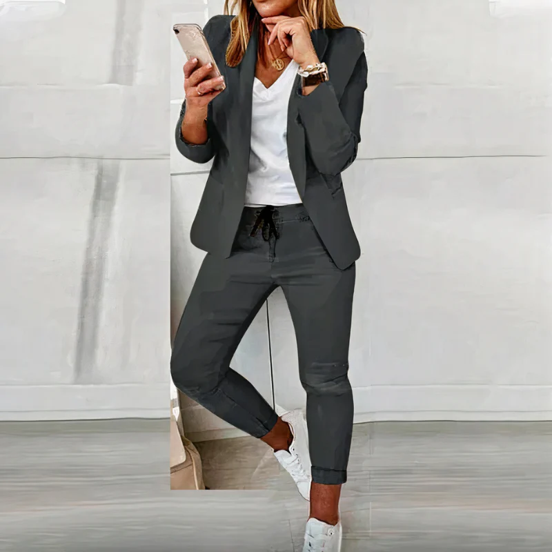 Damen lässiges Blazer- und Hosen-Set | Moderner - Image 5