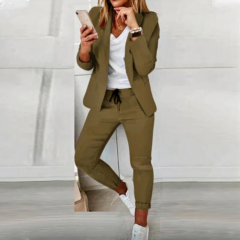 Damen lässiges Blazer- und Hosen-Set | Moderner - Image 6