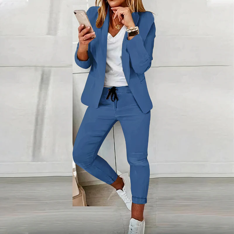 Damen lässiges Blazer- und Hosen-Set | Moderner - Image 7