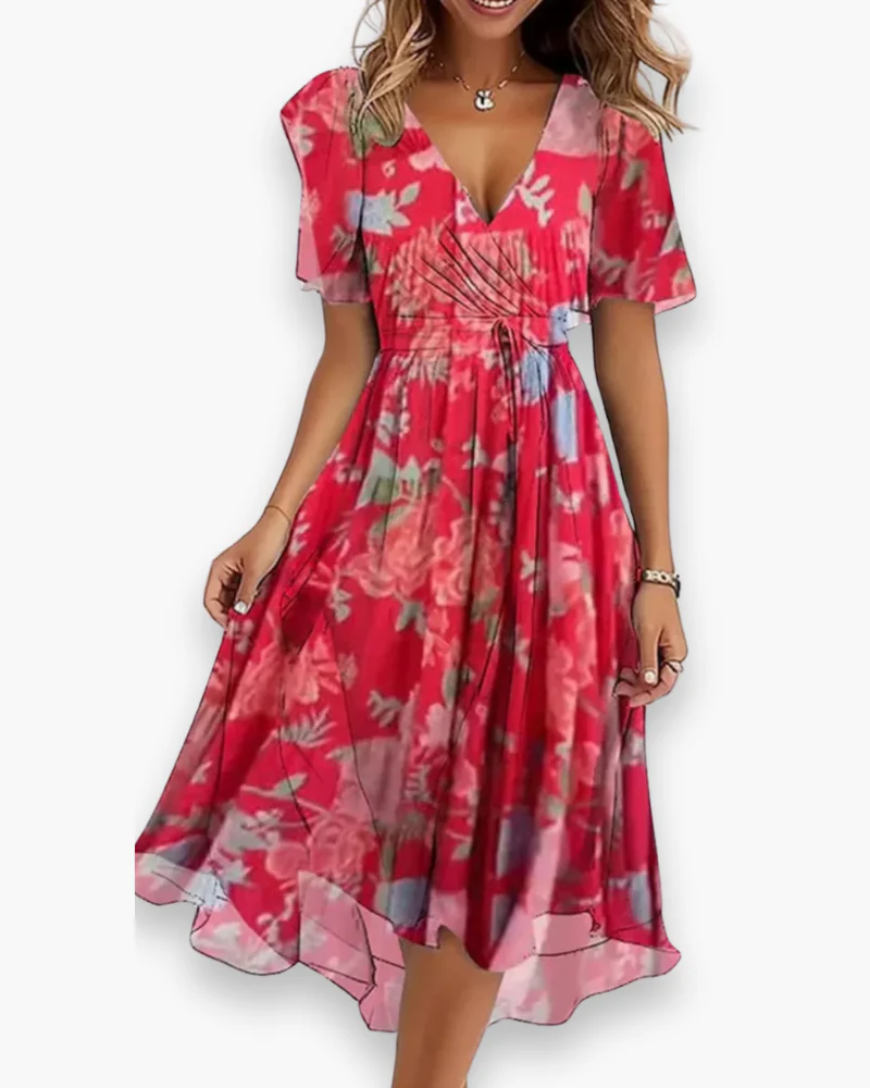 Damen Lässiges Boho Kleid | Midi Gradientenkleid - Image 4