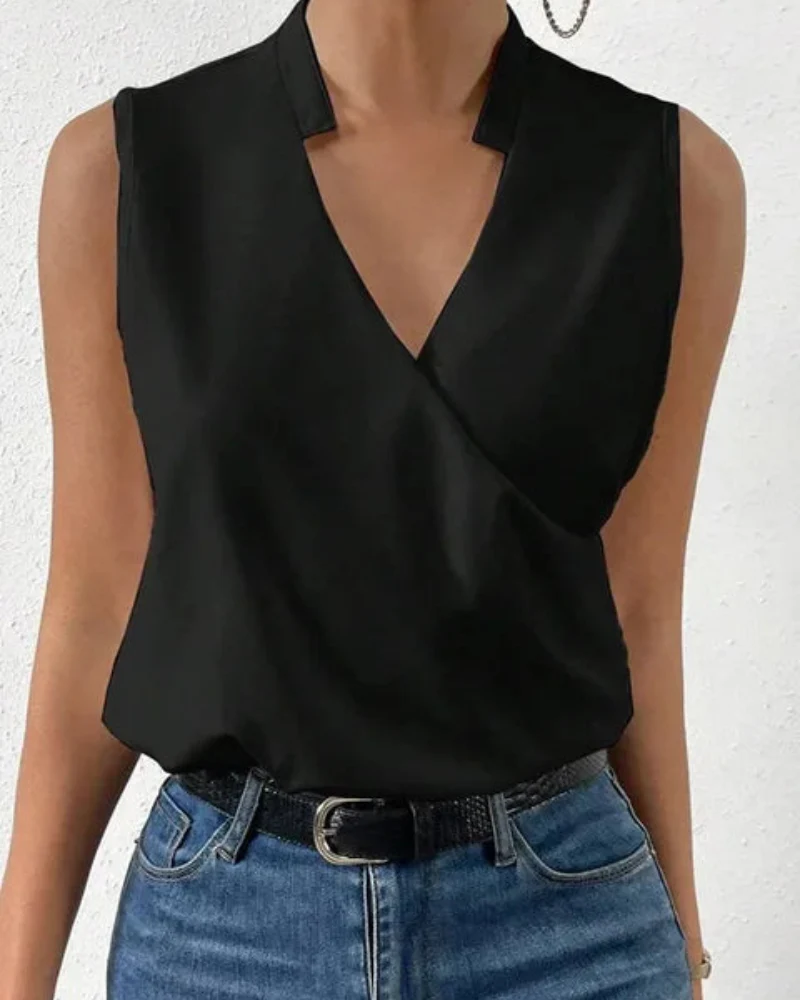 Damen Lässiges V-Ausschnitt Top | Sommer Tops Damen - Image 3