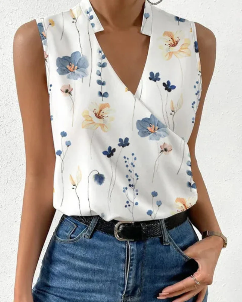 Damen Lässiges V-Ausschnitt Top | Sommer Tops Damen - Image 7