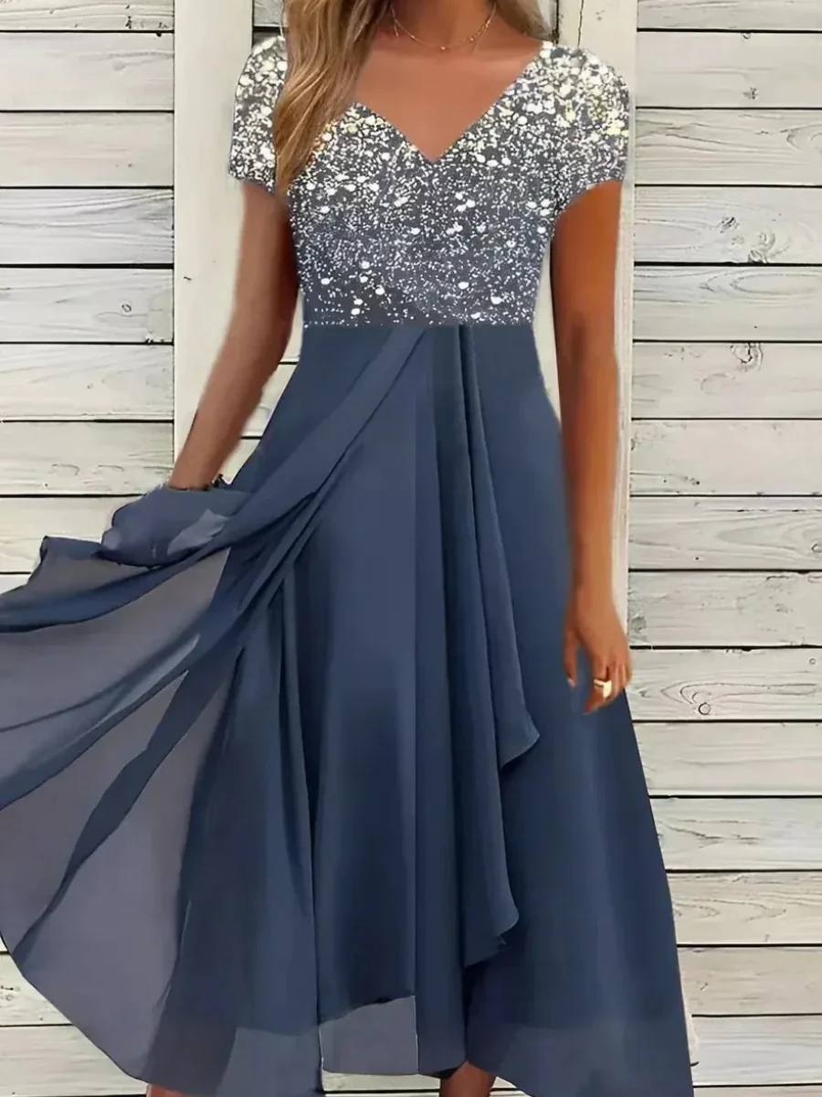 Damen lässiges Vintage-Blumenkleid | Midi - Image 4