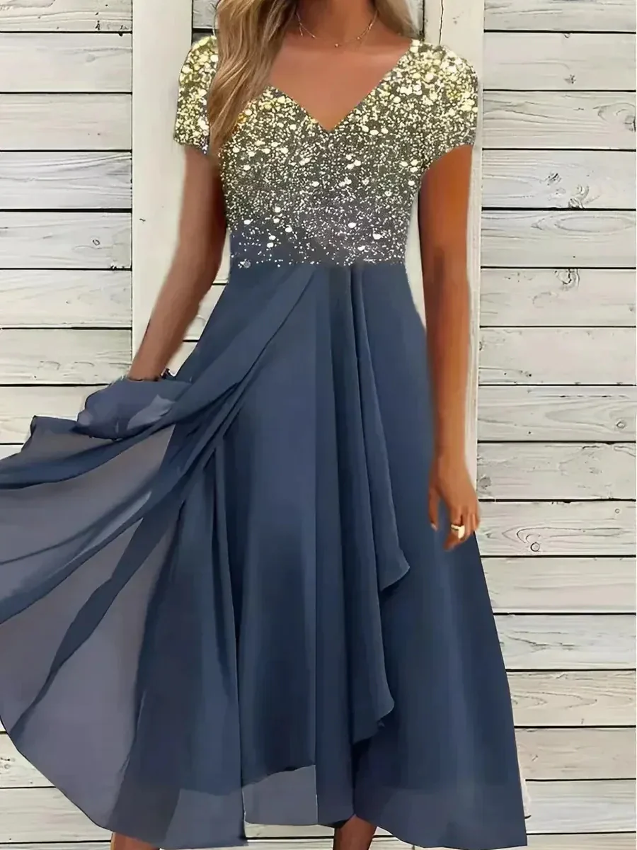 Damen lässiges Vintage-Blumenkleid | Midi - Image 5