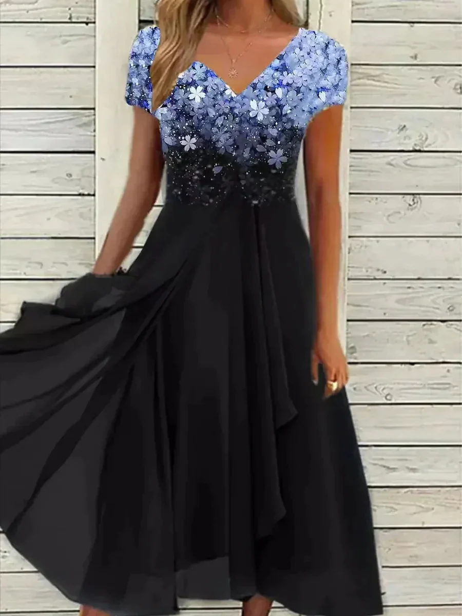 Damen lässiges Vintage-Blumenkleid | Midi - Image 6