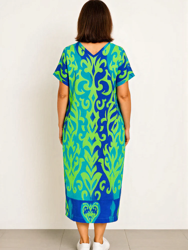Damen lebendiges luftiges Sommerkleid | Midi - Image 3