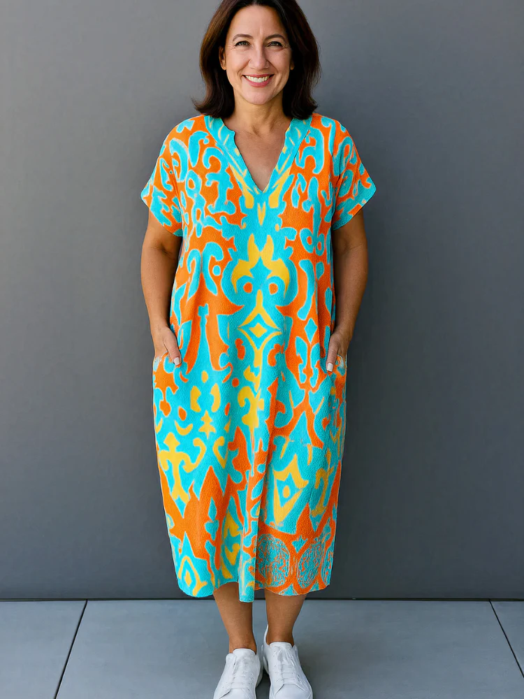 Damen lebendiges luftiges Sommerkleid | Midi - Image 4