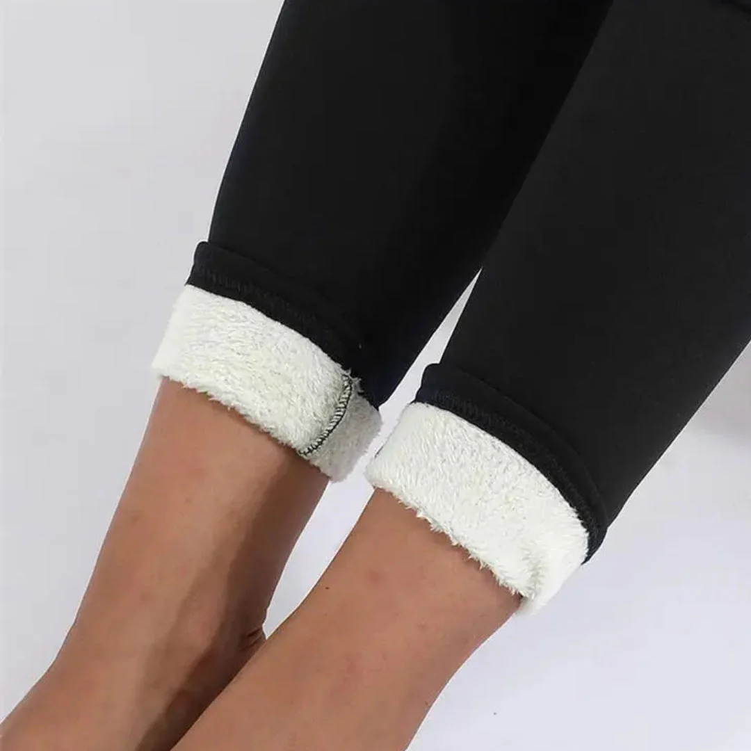 Damen Leggings | Fleece Ausführung blickdicht elastischer Bund - Image 10