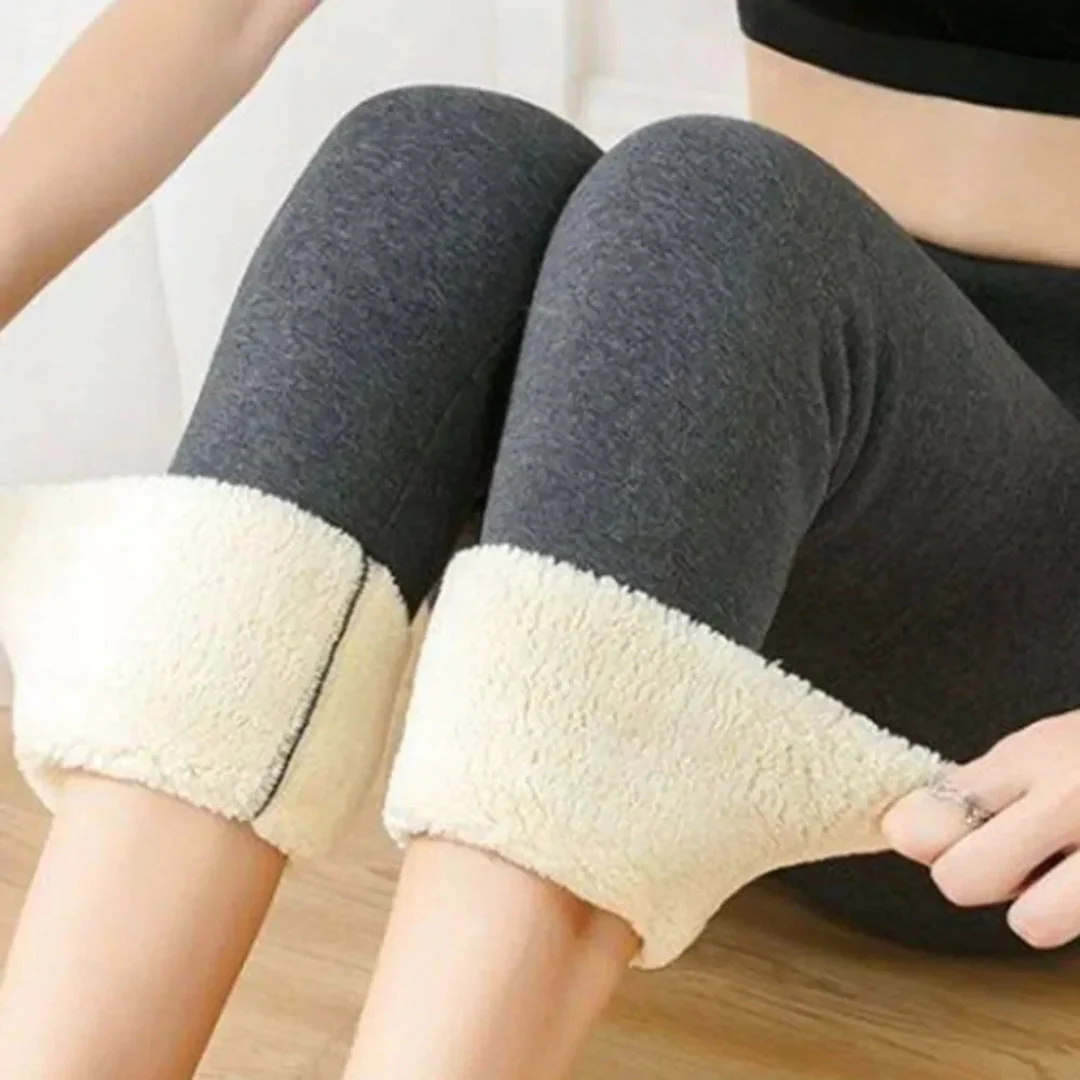 Damen Leggings | Fleece Ausführung blickdicht elastischer Bund - Image 12