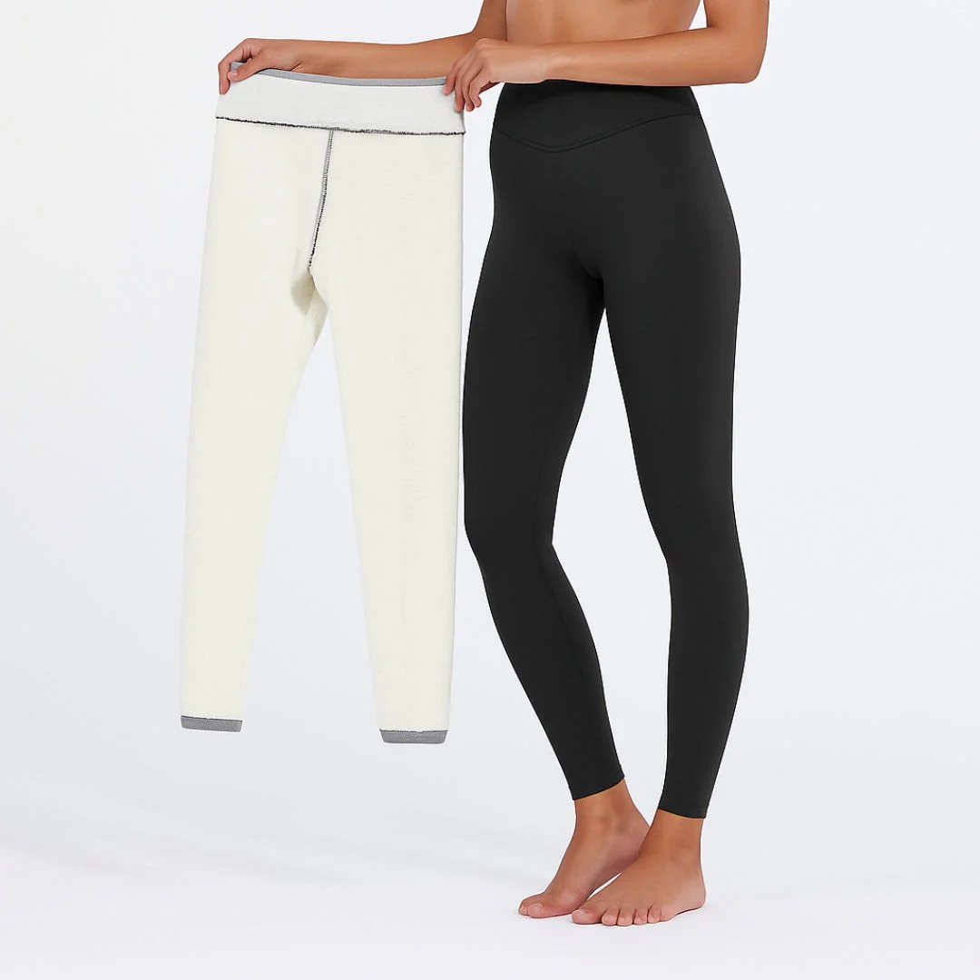 Damen Leggings | Fleece Ausführung blickdicht elastischer Bund - Image 3