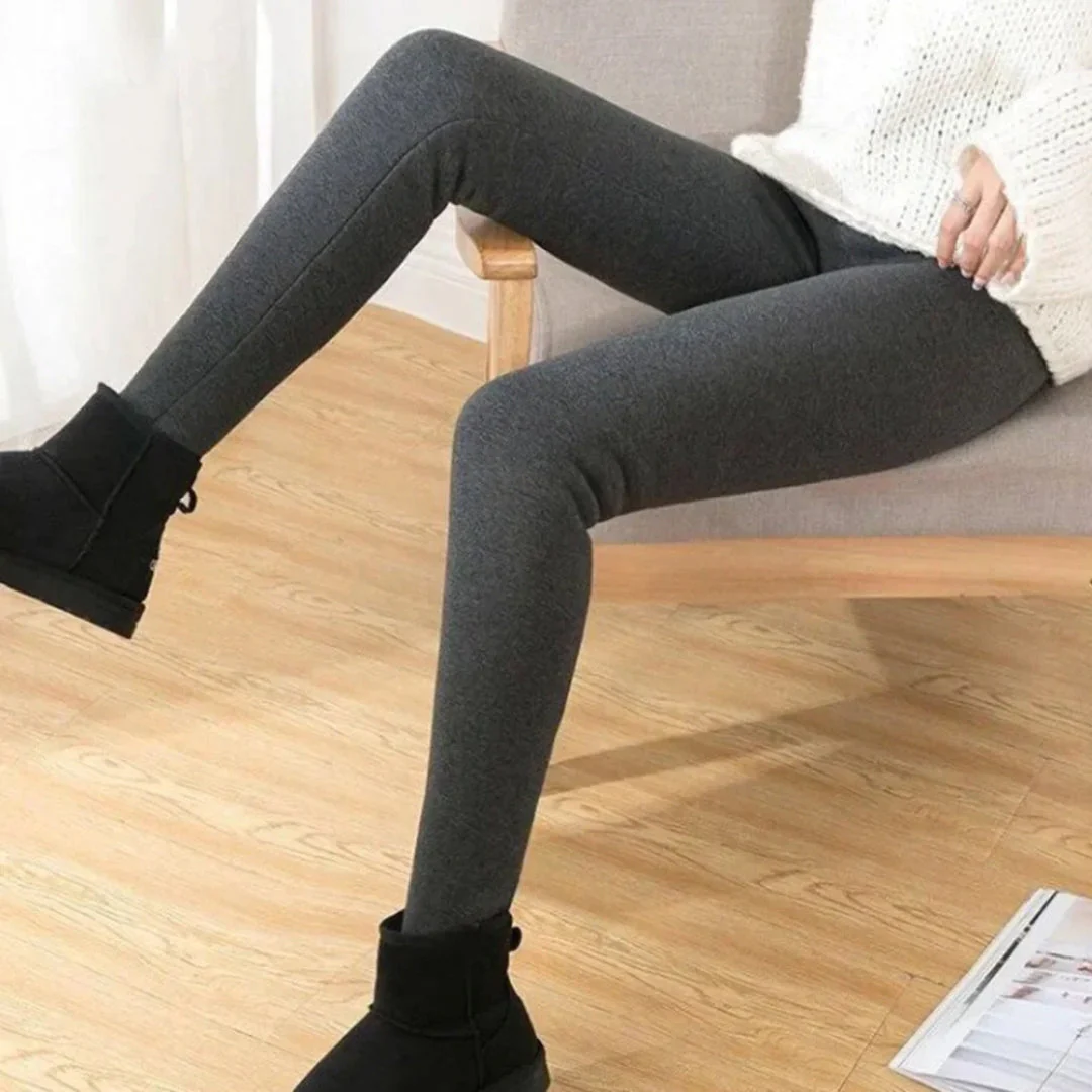 Damen Leggings | Fleece Ausführung blickdicht elastischer Bund - Image 7