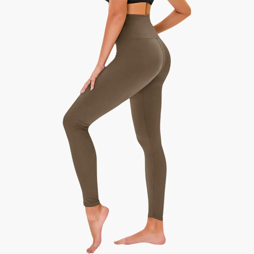 Damen Leggings mit Leopardenmuster und hohem Bund aus Stretchmaterial - Image 3