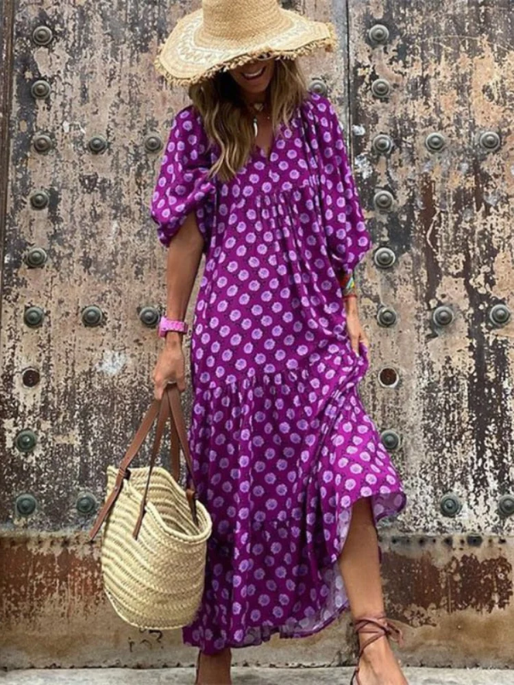 Damen lockeres luftiges Sommerkleid | Maxi - Image 4