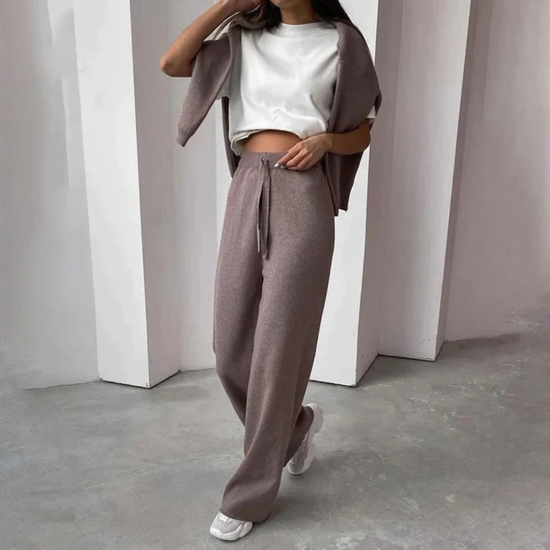Damen Lounge-Set | Oberteil und Hose mit klarer Form - Image 2