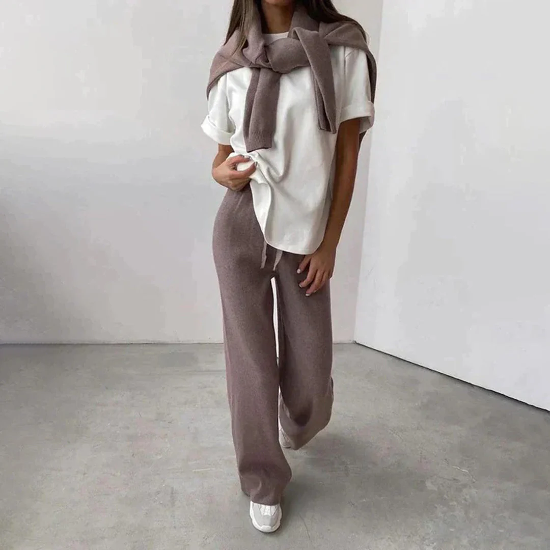 Damen Lounge-Set | Oberteil und Hose mit klarer Form - Image 3
