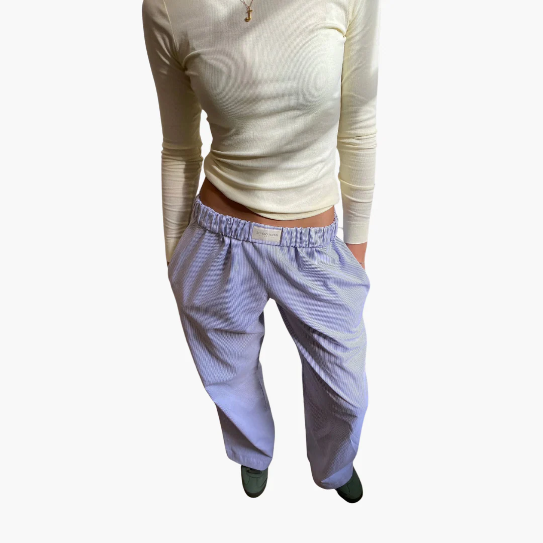 Damen Loungehose mit elastischem Bund und weitem Bein - Image 11