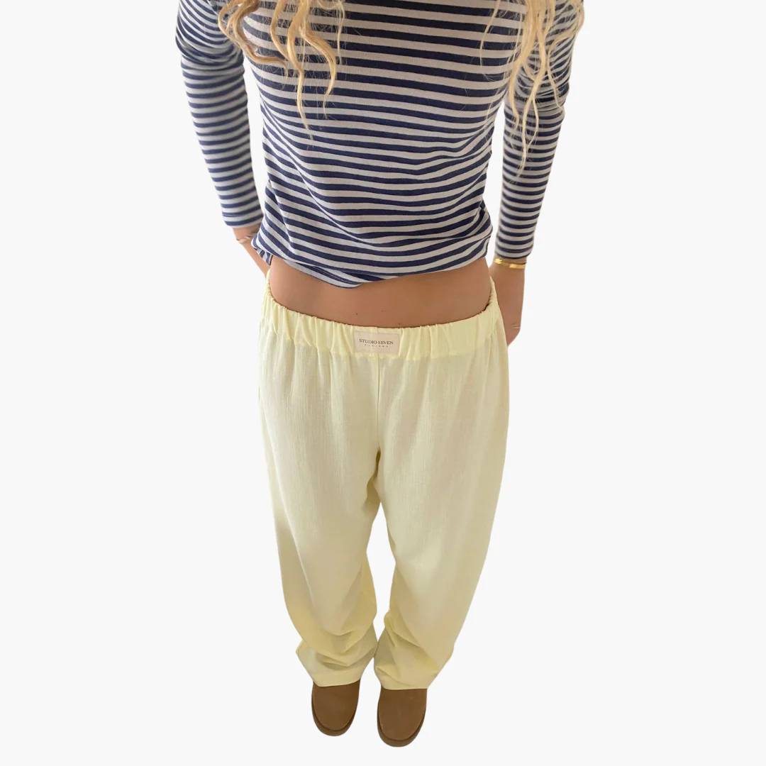 Damen Loungehose mit elastischem Bund und weitem Bein - Image 2