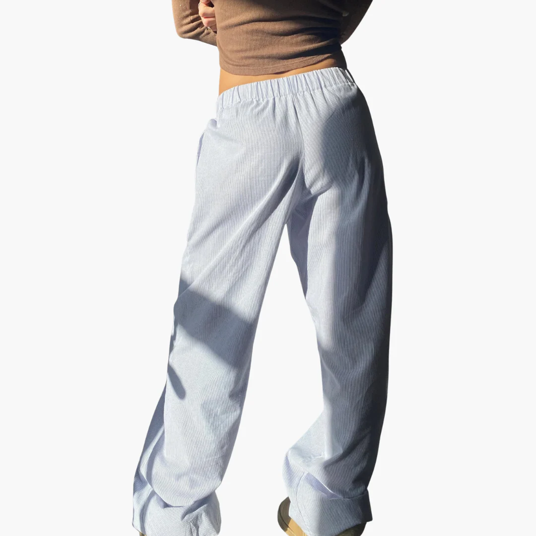 Damen Loungehose mit elastischem Bund und weitem Bein - Image 5