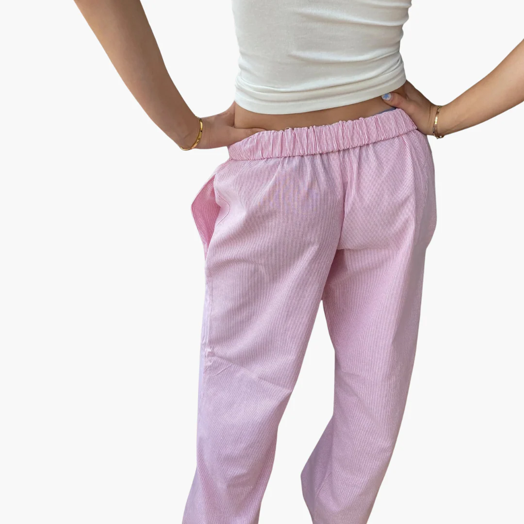 Damen Loungehose mit elastischem Bund und weitem Bein - Image 9