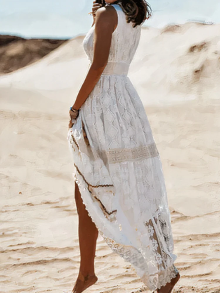 Damen luftiges Boho-Strandkleid | Maxi - Image 3