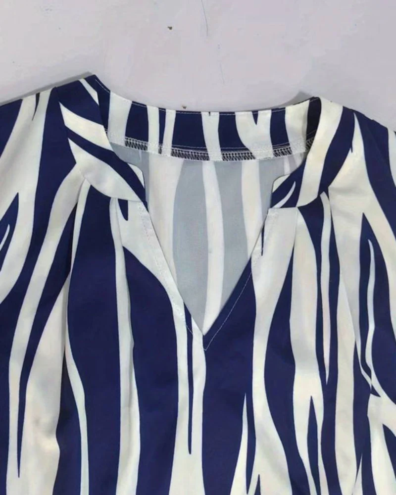 Damen Luftiges Gestreiftes Kleid | Mini Kleid - Image 4