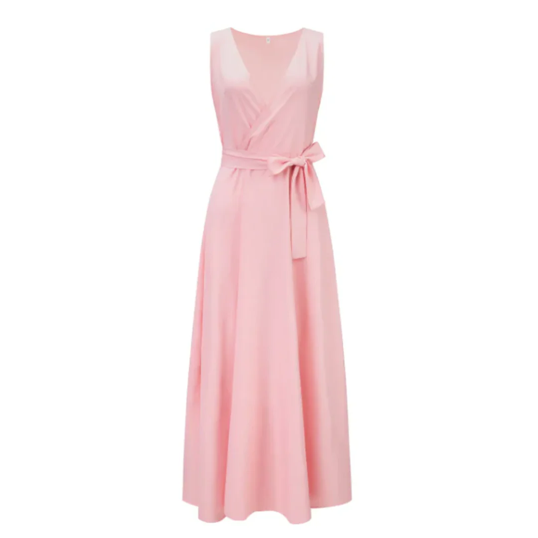 Damen-Maxikleid in Wickeloptik | ärmellose Ausführung - Image 2