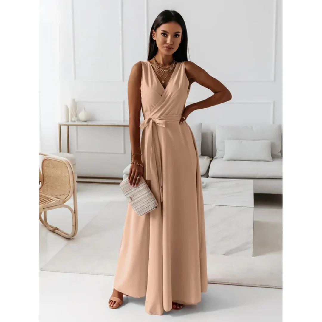 Damen-Maxikleid in Wickeloptik | ärmellose Ausführung - Image 6