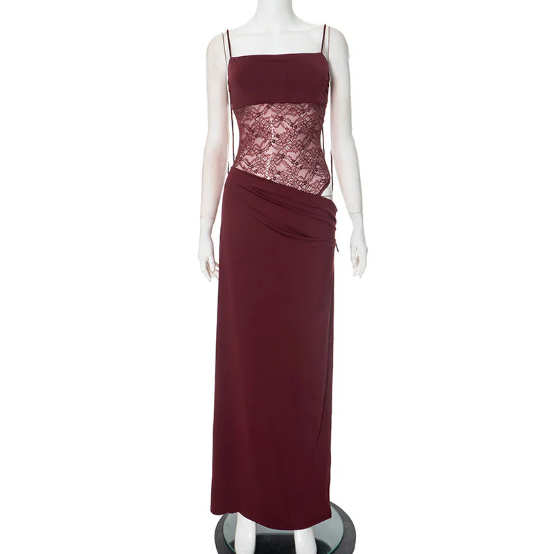 Damen Maxikleid | lange Silhouette mit Oberteil und Einsatz - Image 5