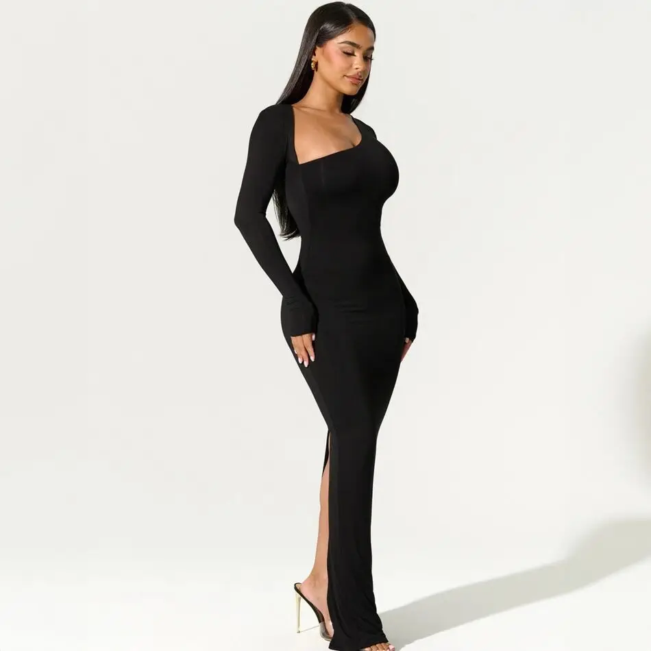 Damen-Maxikleid mit fließender Länge | klare Silhouette - Image 2