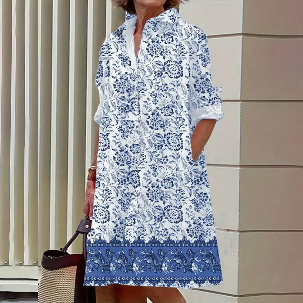 Damen Midi-Hemdkleid mit Knopfleiste - Image 13