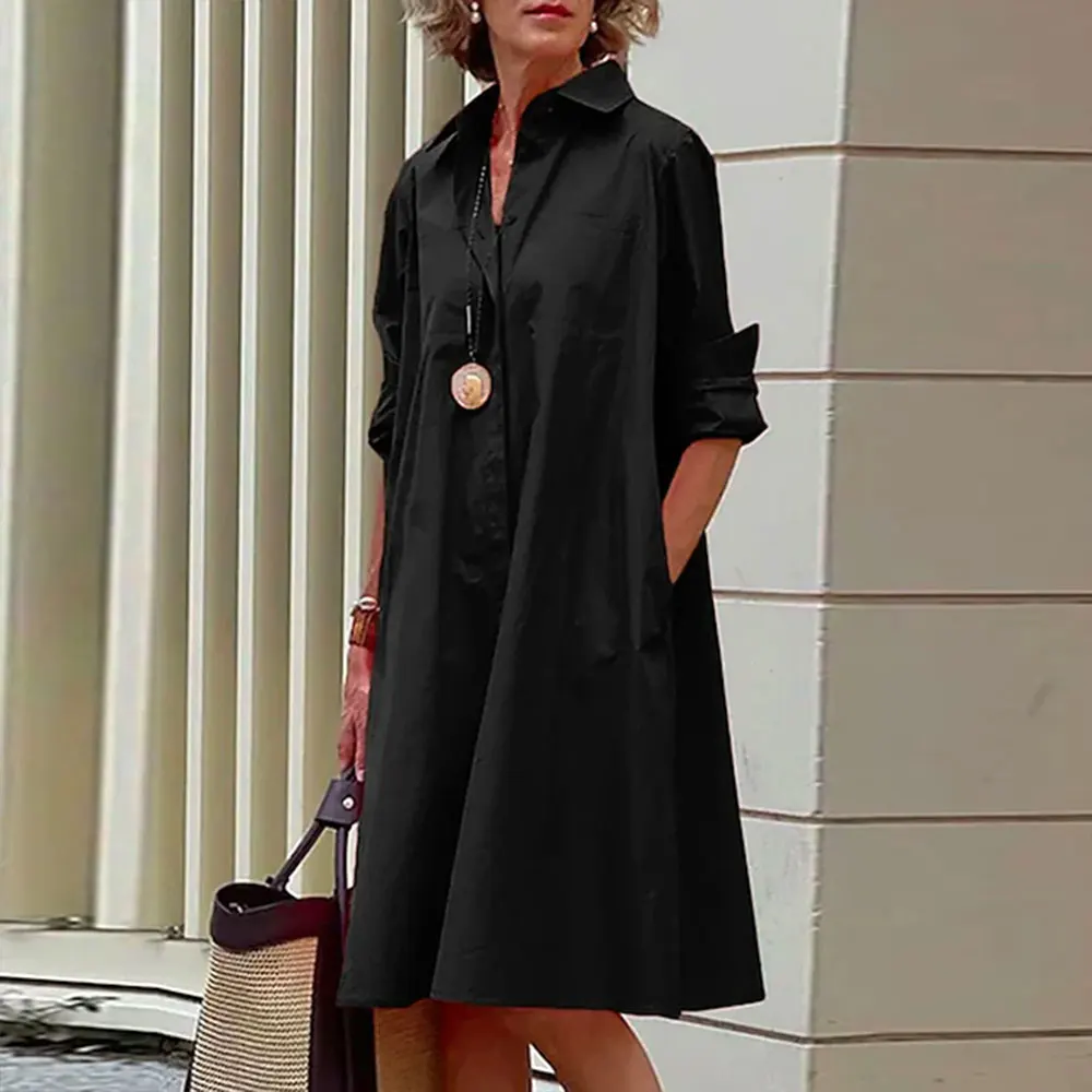 Damen Midi-Hemdkleid mit Knopfleiste - Image 3