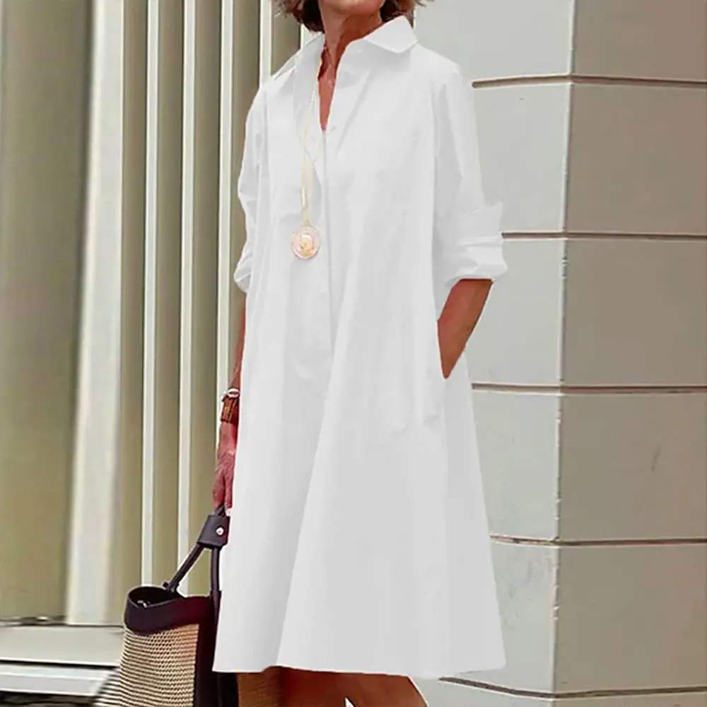 Damen Midi-Hemdkleid mit Knopfleiste - Image 4