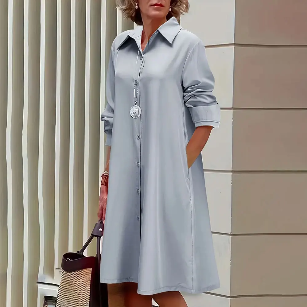 Damen Midi-Hemdkleid mit Knopfleiste - Image 5