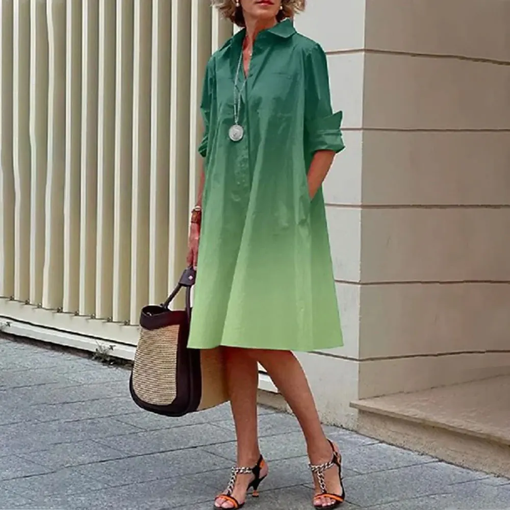 Damen Midi-Hemdkleid mit Knopfleiste - Image 9