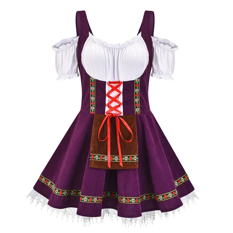 Damen Mini Elegante Oktoberfest Dirndl Kleid - Image 5