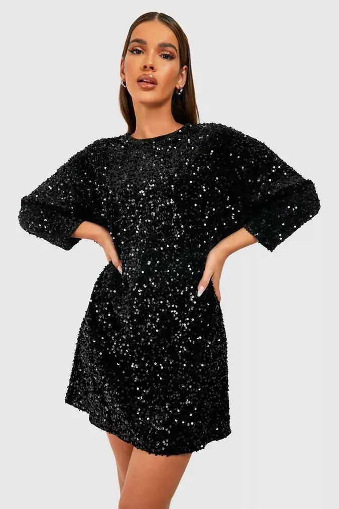 Damen Minikleid | Lange Ärmel schlichte Passform kurze Länge - Image 10