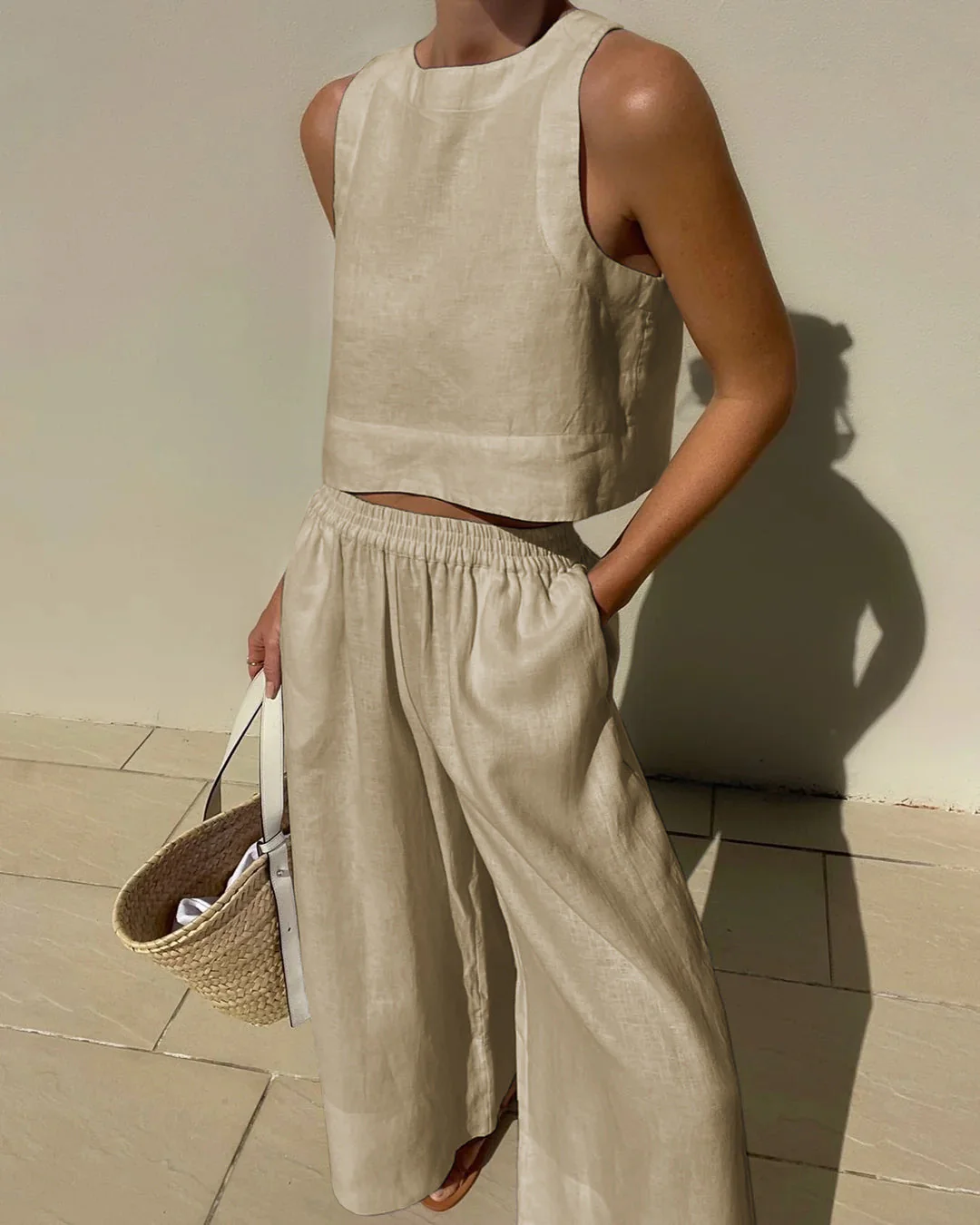 Damen Minimalistisch Leichte Zweiteiliges Set | Sommer - Image 6