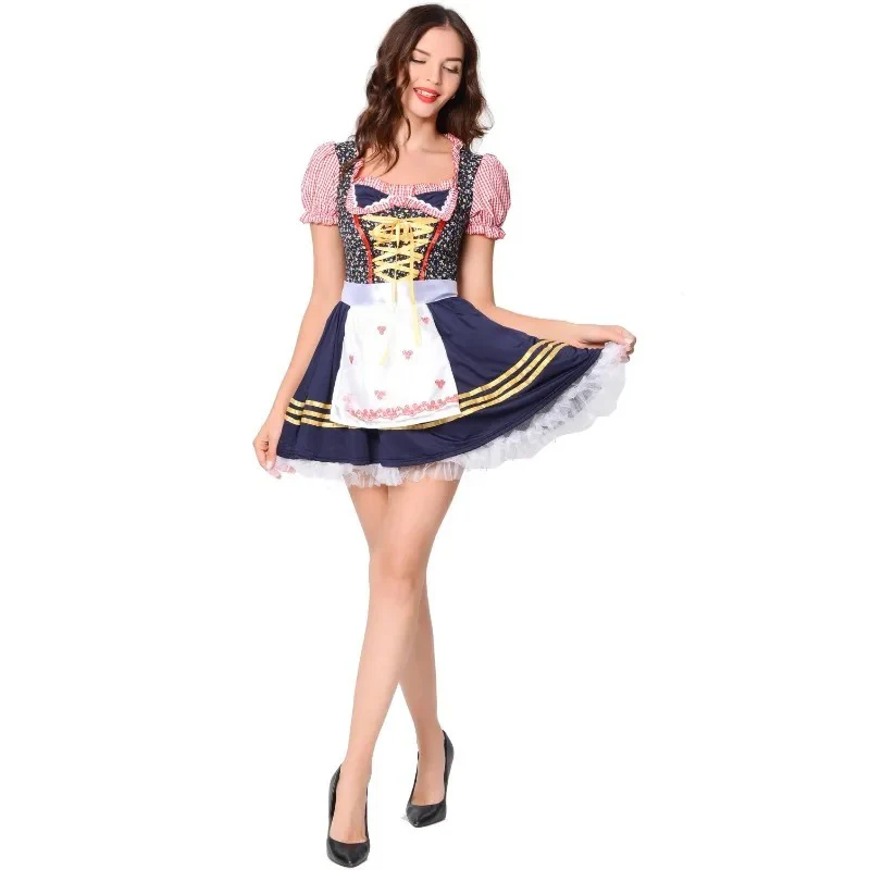 Damen Modisch Mini Oktoberfest Dirndl Kleid - Image 4