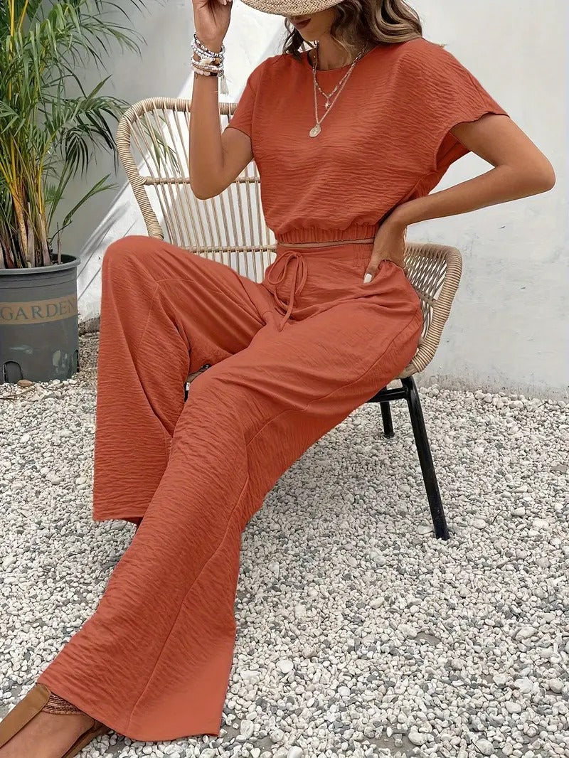 Damen Modisch Sommer Zweiteiliges Set | Hose und Oberteil - Image 11