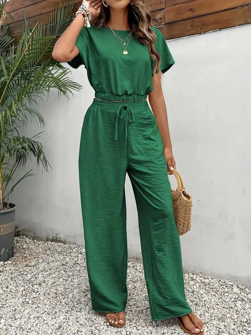 Damen Modisch Sommer Zweiteiliges Set | Hose und Oberteil - Image 13
