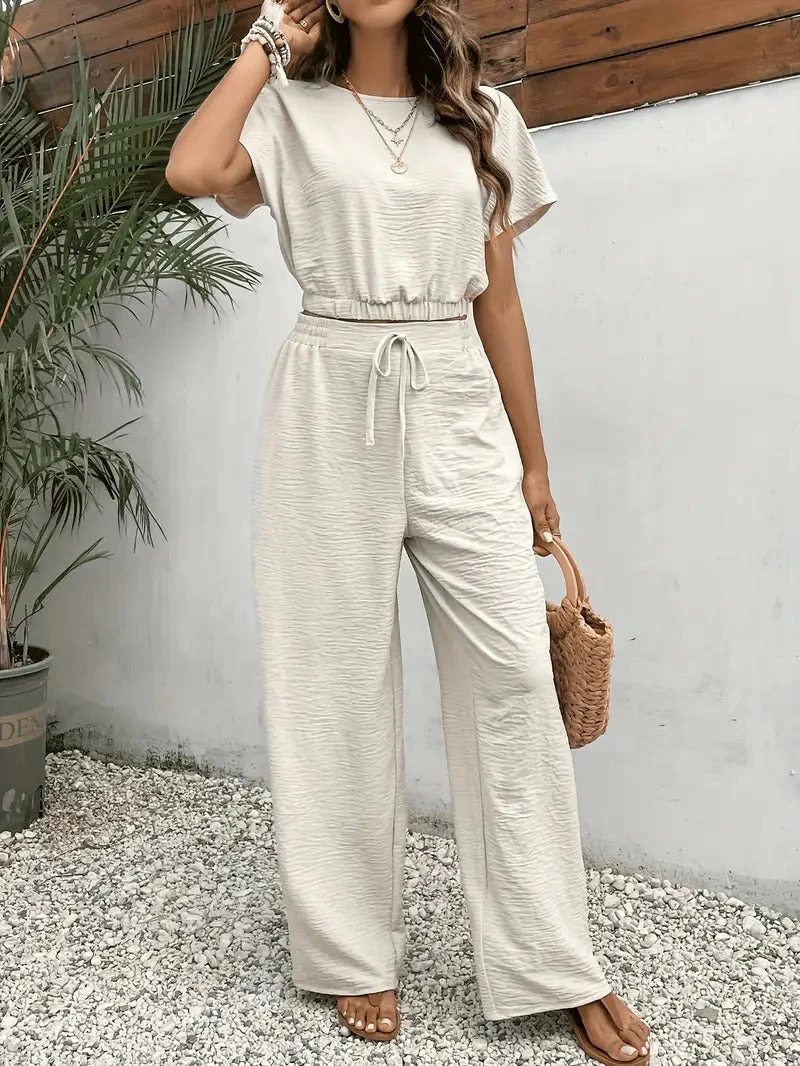 Damen Modisch Sommer Zweiteiliges Set | Hose und Oberteil - Image 3