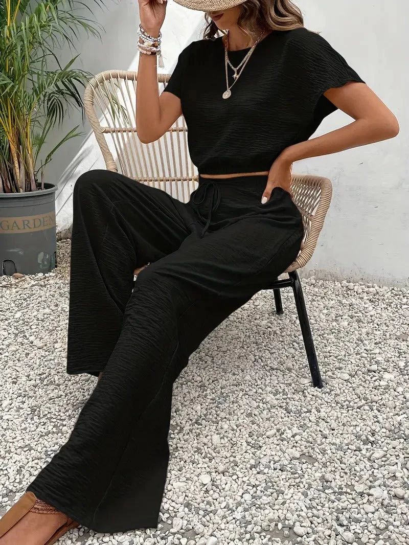 Damen Modisch Sommer Zweiteiliges Set | Hose und Oberteil - Image 5