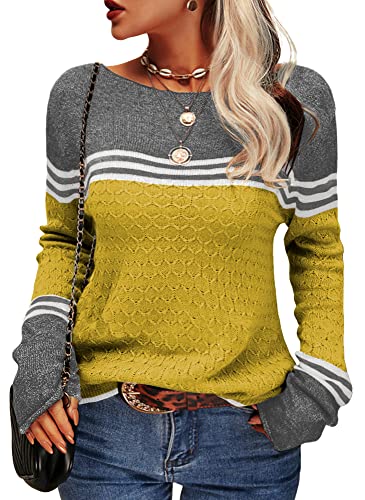 Damen Modischer Streifen-Pullover - Image 16