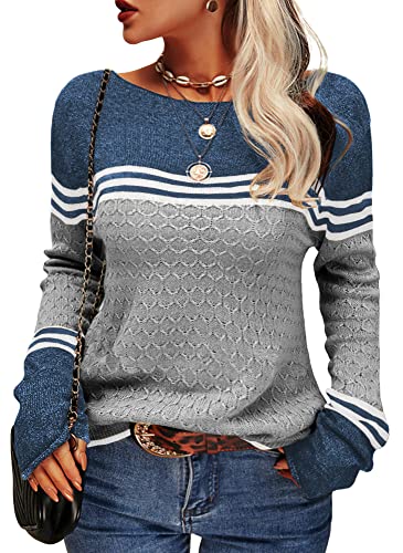Damen Modischer Streifen-Pullover - Image 5