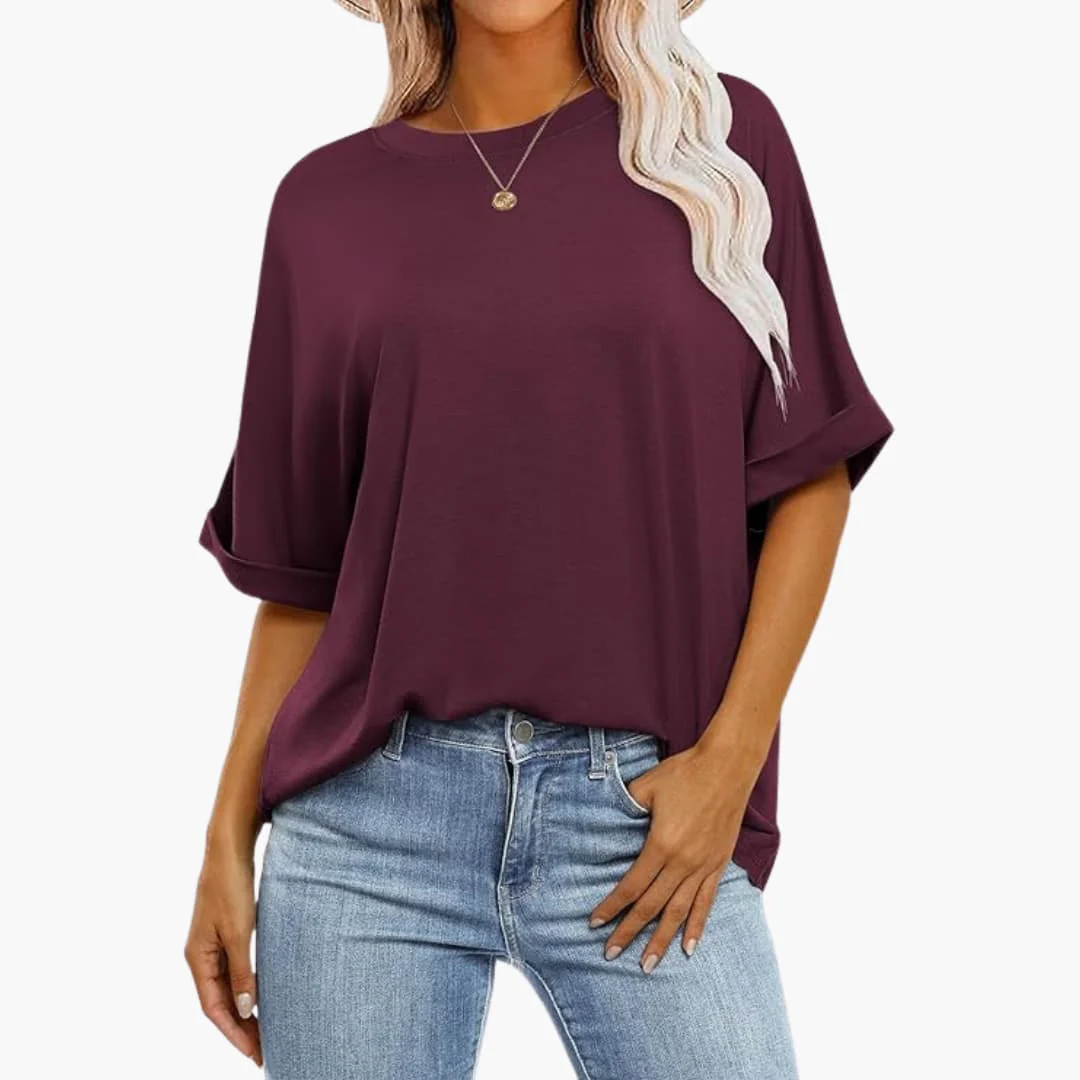 Damen Oversize T-Shirt mit Rundhals und kurzen Ärmeln - Image 5