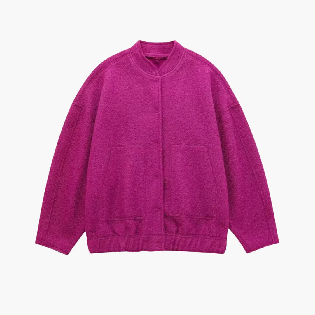 Damen Oversized Jacke mit offenem Frontdesign und aufgesetzten Taschen - Image 3