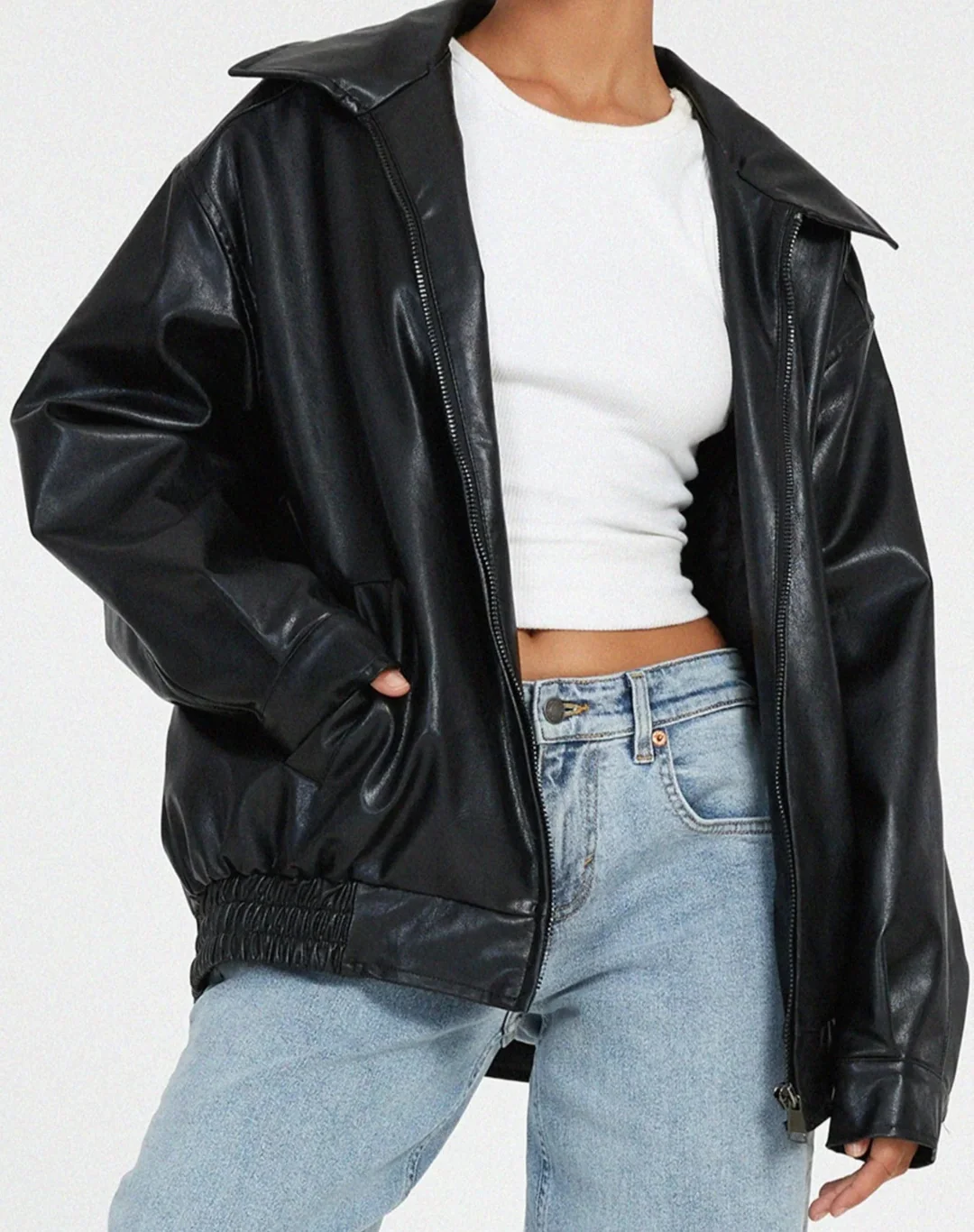 Damen oversized trendige Jacke | Lang - Image 2