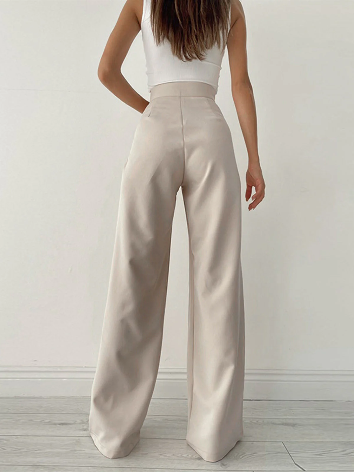 Damen Pantalon | Hohe Taille mit Schleifendetail und weitem Bein - Image 2